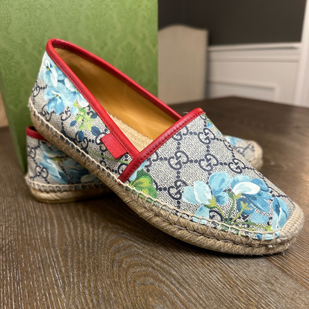 GUCCI Espadrilles - Blue Floral Print